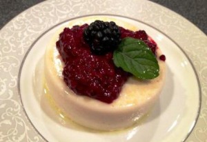 blackberry panna cotta