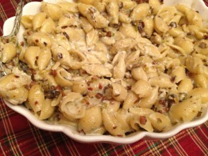 shells with gorgonzola